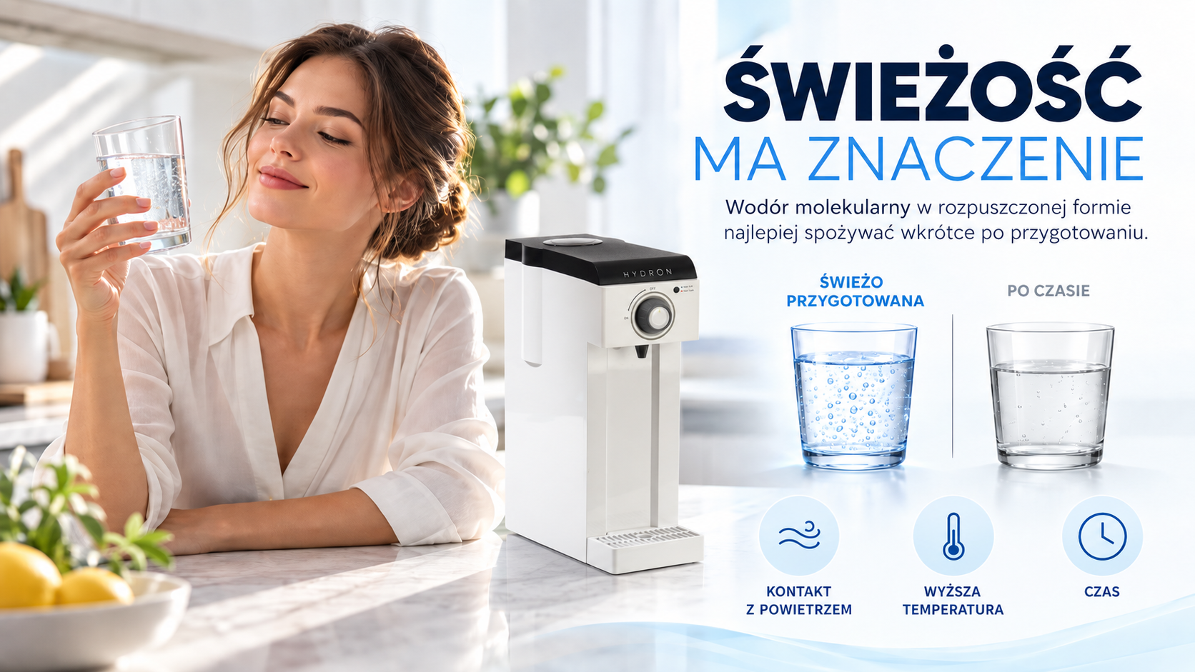 Świeżość ma znaczenie – przygotowanie świeżej porcji wody wodorowej z HYDRON